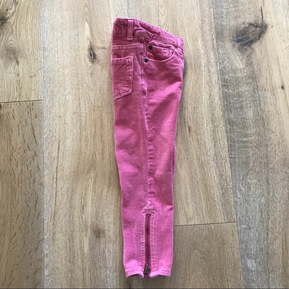 🦊 Gap Side Zip Pink Cord Jeans